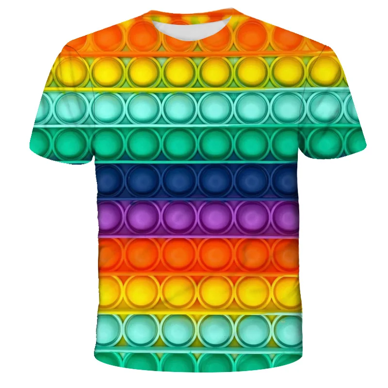 

Cute Rainbow T-Shirt Print Street Fashion Color Clothes Girl 3D T-Shirt Children Summer Clothes T-Shirt Boys Kids T shirt Tops