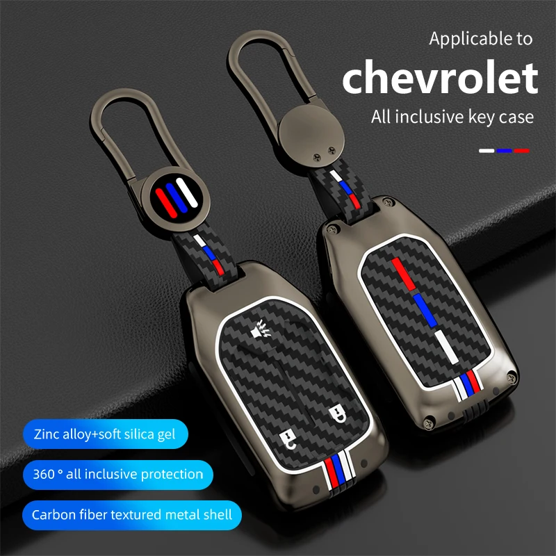 

Zinc Alloy Car Key Case Cover For Chevrolet Colorado Silverado 1500 2500HD 3500HD GMC Yukon Sierra Canyon Remote Key Protecor