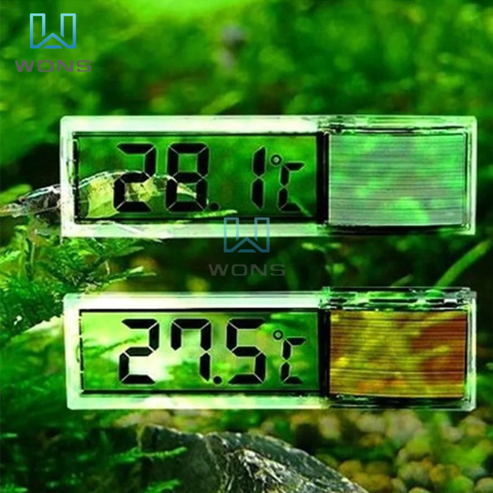 

Aquarium LCD Thermometer Multi-Functional 3D Digital Electronic Fish Temperature Measurement for Fish Tank Temp Meter