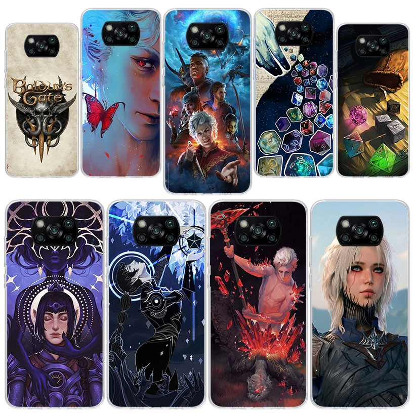 Чехол для телефона Game B-Baldurs Gate Bg3 Xiaomi Poco X7 X6 X5 X3 Pro X4 Nfc F6 F5 F4 Gt F3 F1 M5S M4 M3 M5 Мягкий