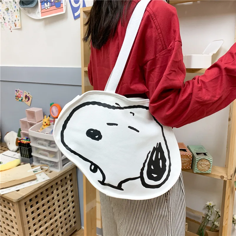 

Anime Shoulder Bag Snoopys Accessories Cute Beauty Cartoon Kawaii Canvas Bag Crossbody Bag Shopping Bag Toys for Girls Gift