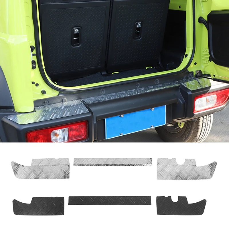 

Car Rear Bumper Panel Guard Decoration Cover Protective Plate Exterior Stickers For Suzuki Jimny JB74 2019 2020
