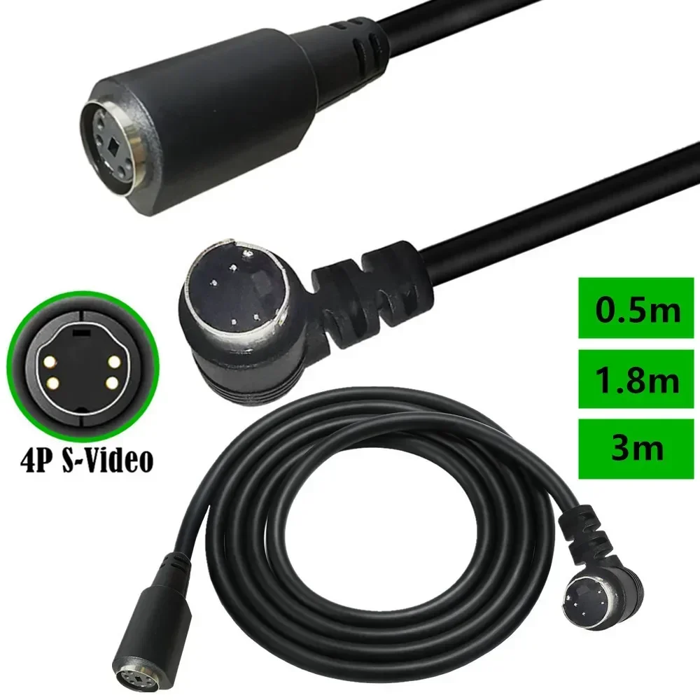 Línea de video S - Video macho y hembra 90 grados con 4 agujas para svhsdvr видеорегистратор репродуктор DVD