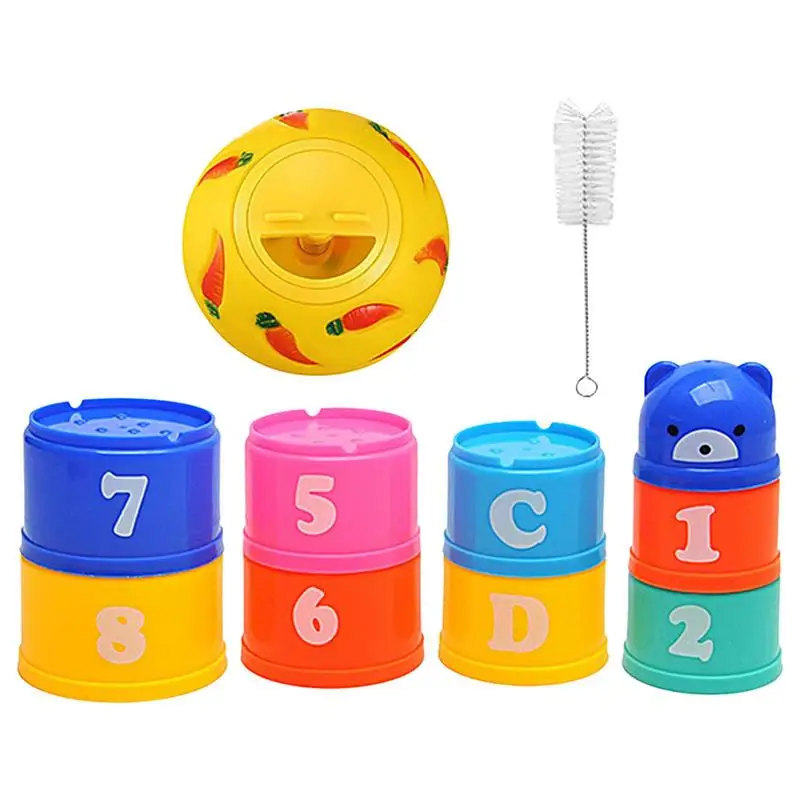 

Stack Up Bunny Cups Rabbit Cups Stack Up Bunnies Portable Rabbit Foraging Toy Stackable Bunny Nesting Toy For Bunnies Hedgehogs