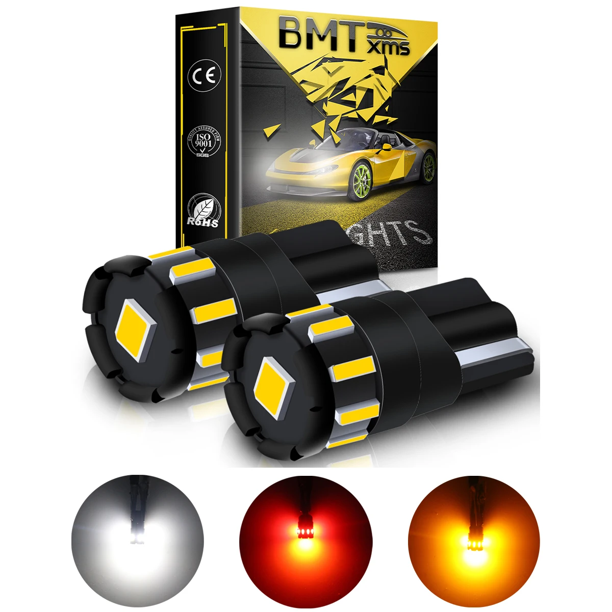 

BMTxms LED Bulb T10 W5W Canbus Super Bright Chip 158 161 168 194 Car Interior Dome Reading License Plate Light Signal Lamp 12V