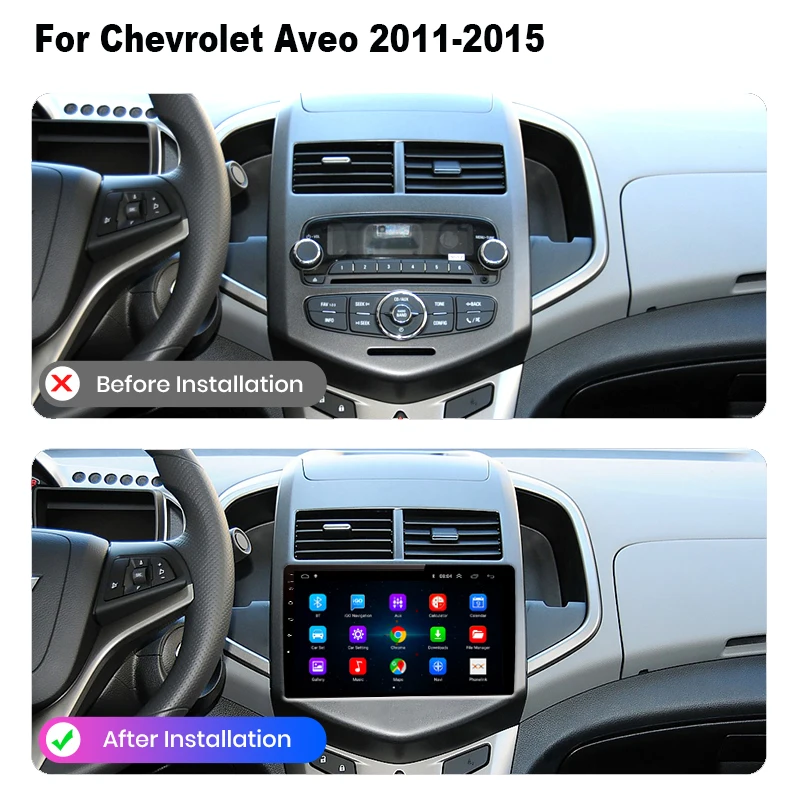 $644.00 2G+32G For Chevrolet Aveo 2 Sonic T300 2011-2015 Car Radio Multimedia Player Navigation GPS 2 din 2din Android Autoradio CarPlay