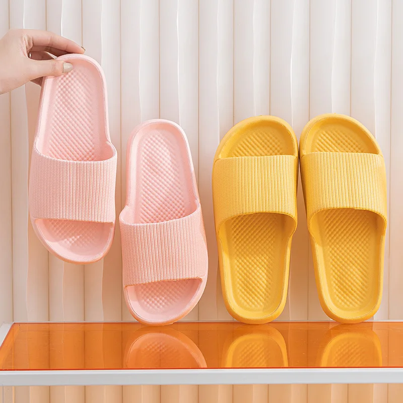 2023 Men Women New Soft  Sole Slides Summer Sandals Couples Slippers Home Non Slip Bathroom Shoe