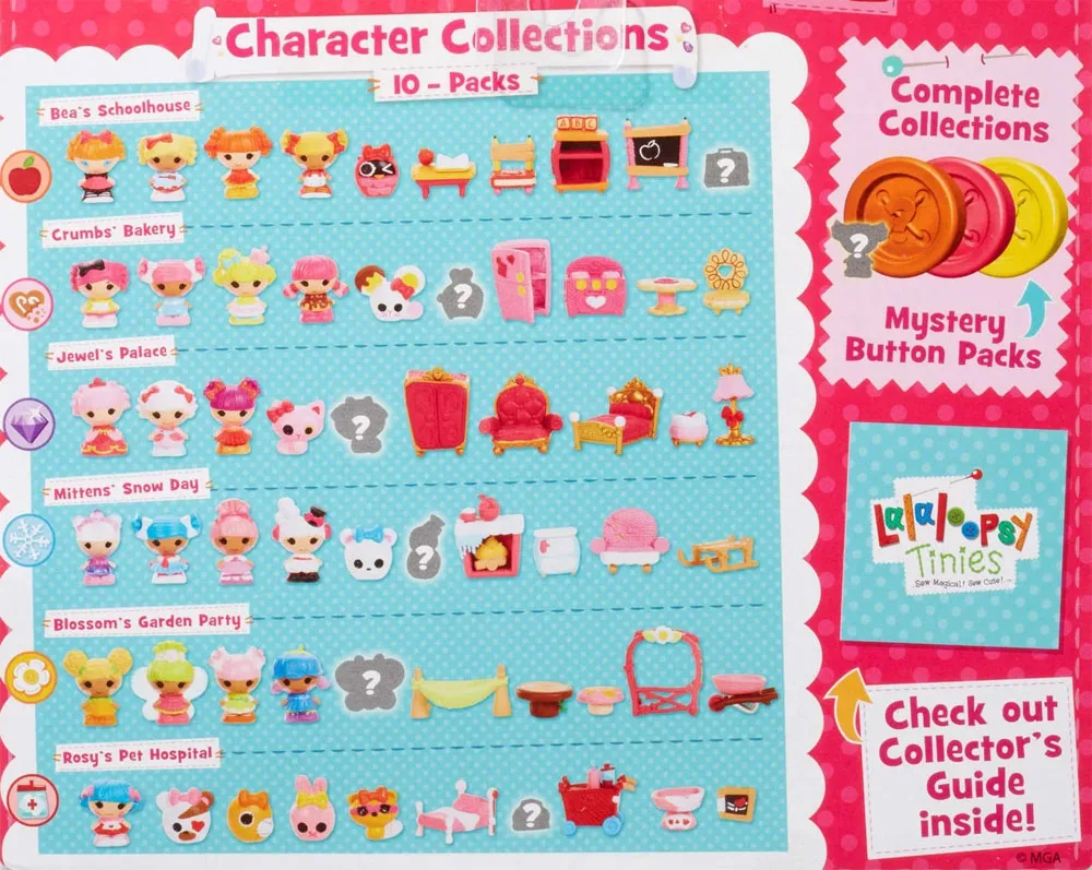 Новая мини-кукла Lalaloopsy Tinies Фигурка Игрушка Набор из 8 предметов Детские игрушки