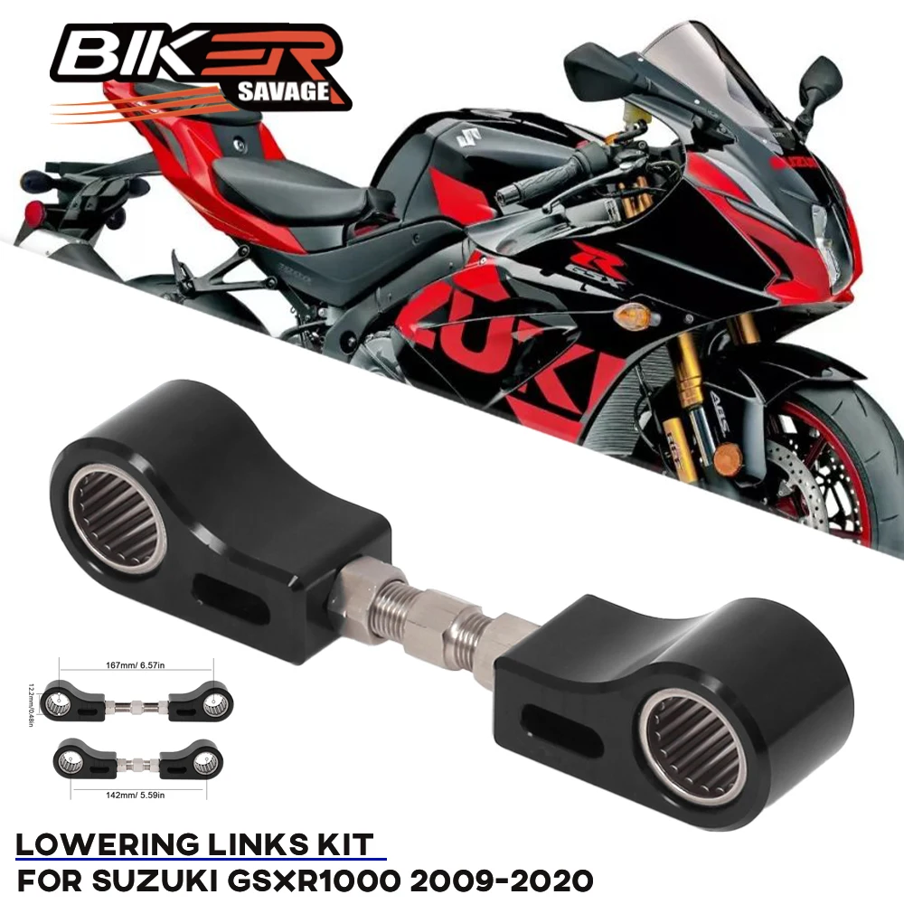 For SUZUKI GSXR1000 Motorcycle Lowering Links Kit GSX-R 1000 2009-2020 2019 Rear Suspension Drop Adjustable Lever Accessories