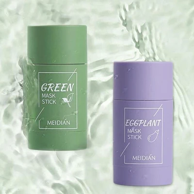 

Green Tea Clean Mask Stick Cleans Remove Face Pores Dirt Moisturizing Hydrating Whitening Green Mask Stick Eggplant Acne Mask