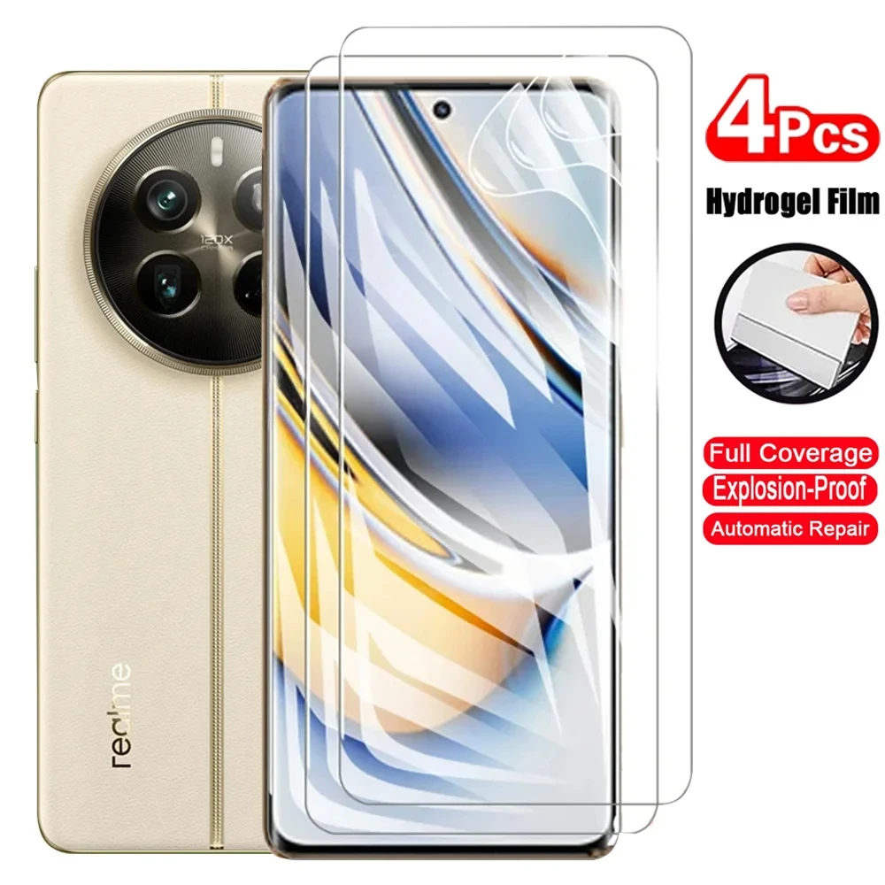 4 шт. гидрогелевая пленка для Realme 13 12 Pro Plus мягкая защитная экрана 11 10 9 8 C67 4G 5G не