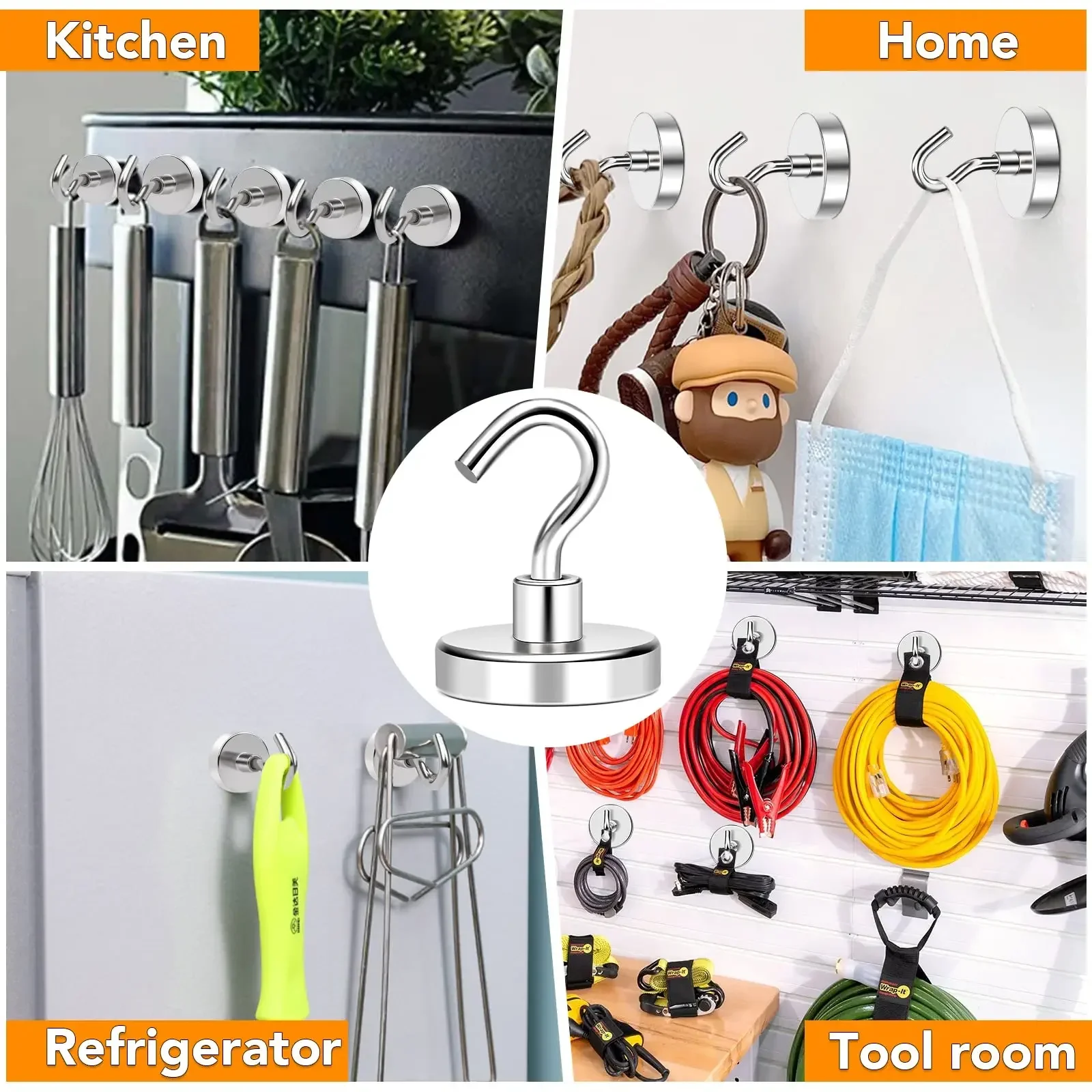 Сильные магнитные крючки Сверхмощный магнитный крючок Магнитные для хранения