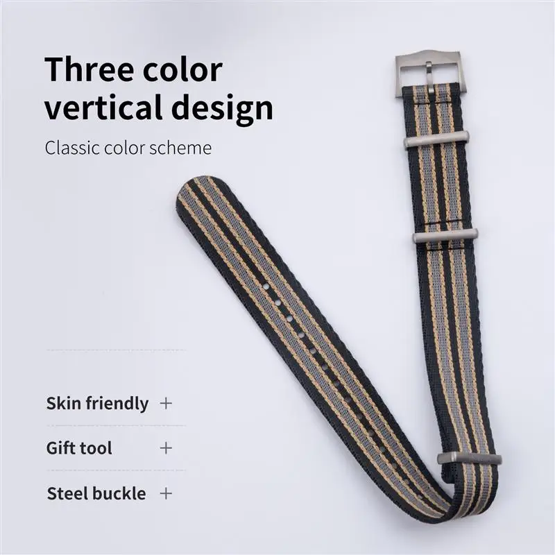 BEFIA 19 мм/20 мм/21 мм Высокоплотный нейлоновый холщовый ремешок для Omega Seamaster 300 Speedmaster