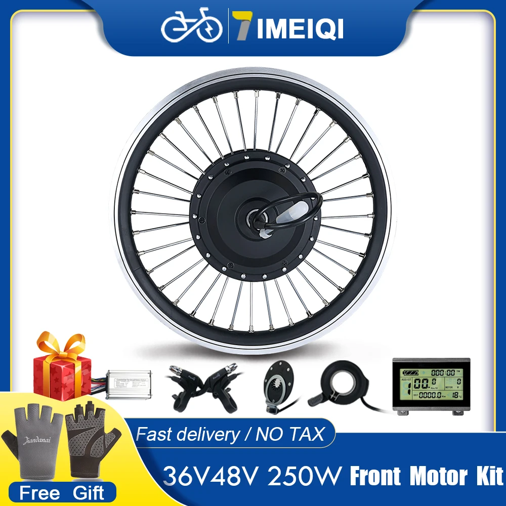 

Electric Bike Kit 36V 48V 250W Brushless Gear Front Wheel Hub Motor 20 24 26 27.5 28 29 Inch 700C For EBike Conversion Kit