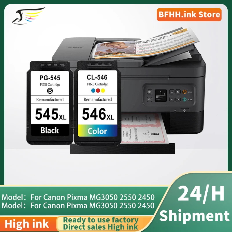 Фото Чернильный картридж 545XL 546XL 545 546 PG545 CL546 PG-545, совместимый с принтерами Canon Pixma MG3050 2550 2450 2550S 2950 MX495 №1