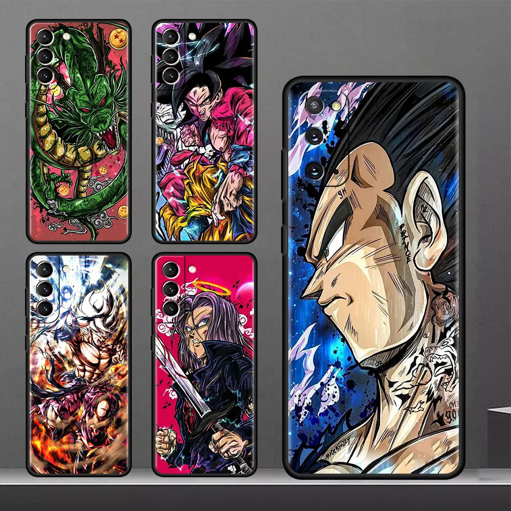 

Крутой чехол с аниме «Драконий жемчуг» для Samsung Galaxy S22 S20 FE S21 Plus S10 Lite S9 S8 S10e Note 20 10, черный силиконовый чехол для телефона
