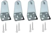 Ferraycle Set of 8 Metal Hold Down Brackets Silver Blinds Brackets Blind Holder Replacements Horizontal Blind Brackets with Scre