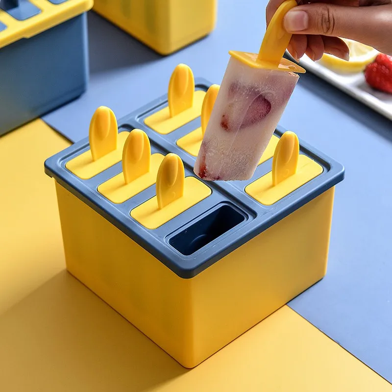 

4/8 Pieces DIY Ice Cream Maker Ice Cube Trays Home Food Grade Dessert Popsicle Popsicle Ice Cream Molds Kitchen Accessories