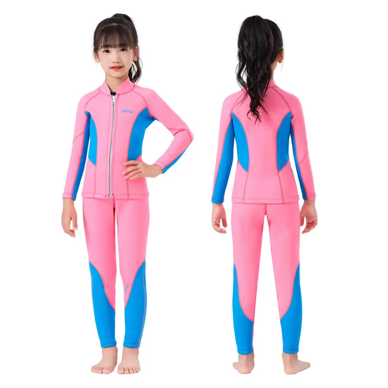 Детский гидрокостюм 2 шт./компл. термокупальник из неопрена толщиной 5 мм полный