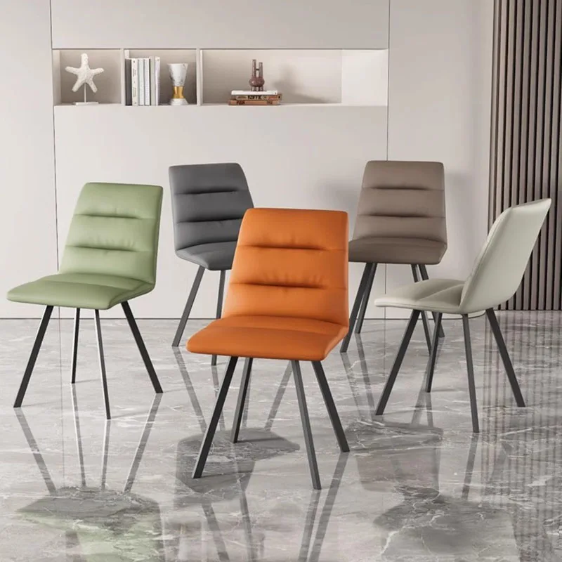 Роскошный обеденный стул минималистичный современный на спине мягкая сумка