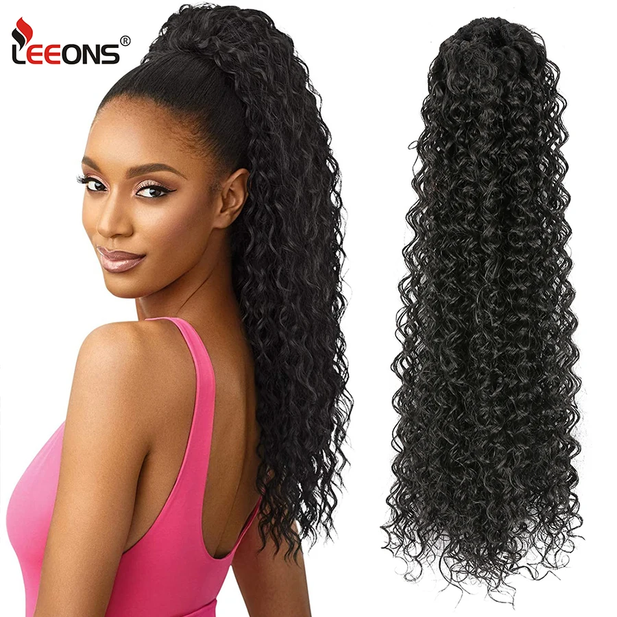 

19Inch Drawstring Ponytail Extension Curly Wave Long Ponytail Hair Extension Synthetic Corn Wavy Drawstring Ponytail Extensions