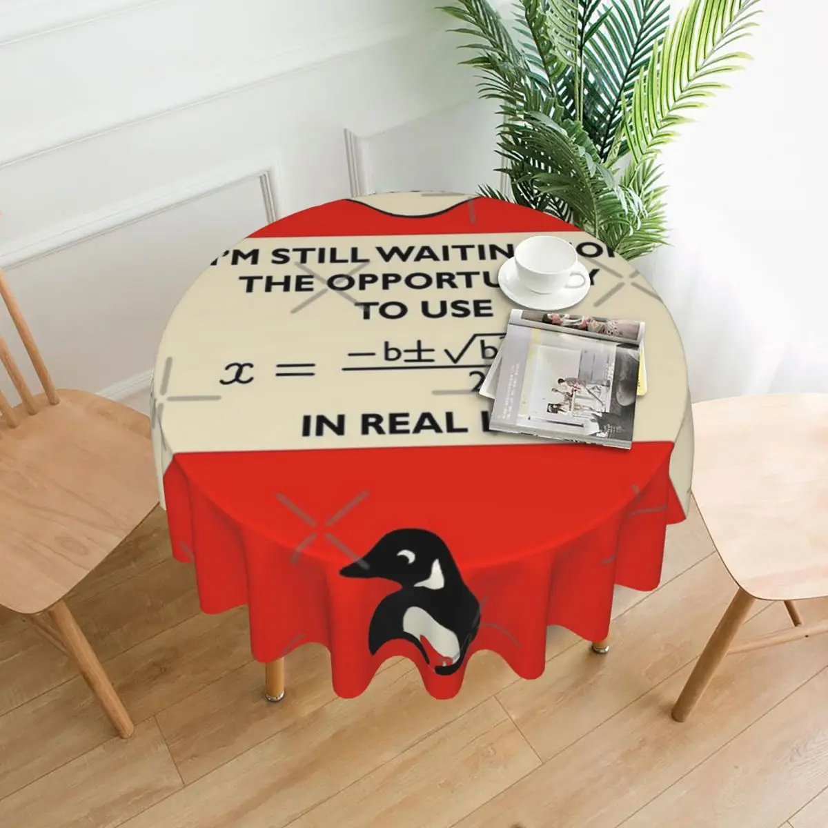 

Скатерть с рисунком пингвина, 60 дюймов, 152 см