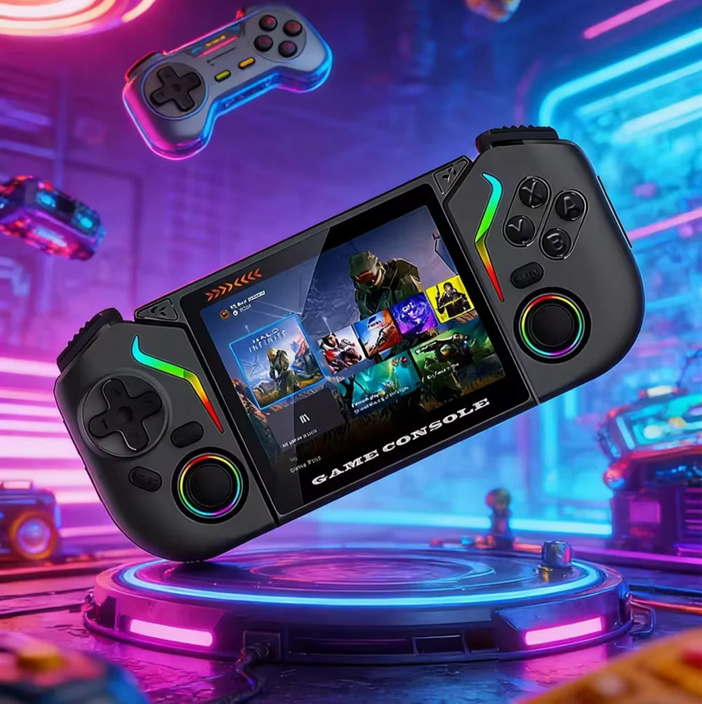 Фото Портативная игровая консоль X95pro с открытым исходным кодом, система Android 9.0, 3,5-дюймовый IPS-экран, ретро-джойстик в аркадном стиле №4