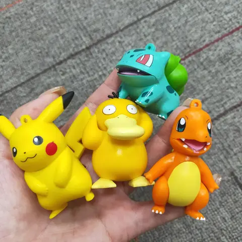 TAKARA TOMY Pokemon Фигурки Charmander Psyduck Squirtle Jigglypuff Bulbasaur Kawaii