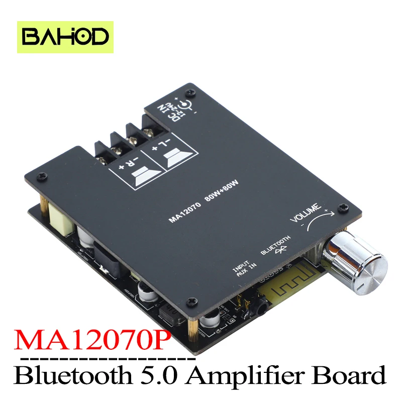 BAHOD MA12070 Аудиоусилитель 80 Вт + Bluetooth 5 0 Infineon Class D Цифровой аудиоусилитель мощности