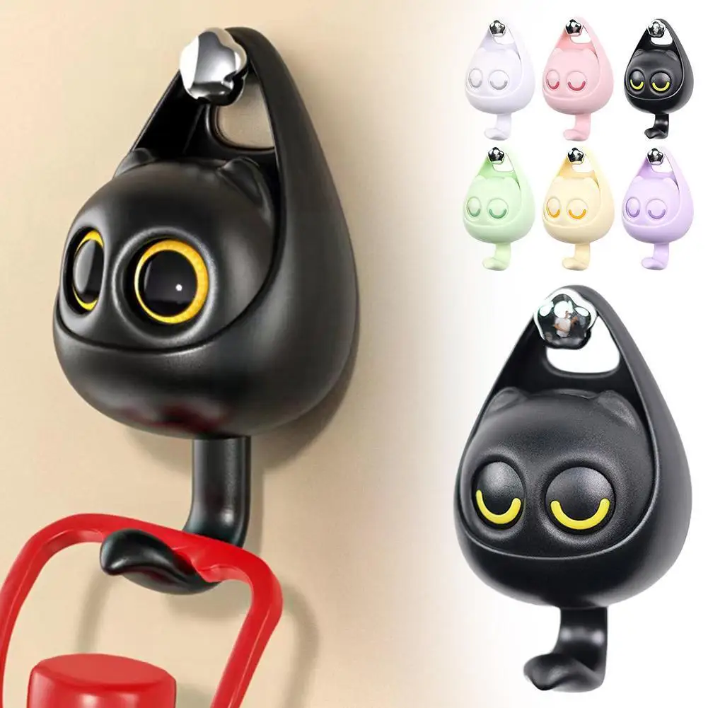 

Adhesive Creative Cute Wink Cat Wall Hanging Hook For Clothes Hat Scarf Key Cute Animals Hanger Rack Wall Decoration A3V6