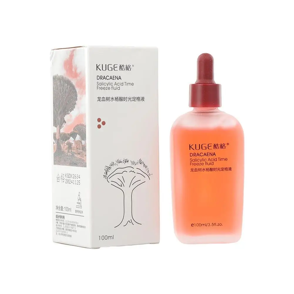 

100ml Dragon Blood Salicylic Acid Time Freeze Fluid Serum Brightening Skin Rejuvenation Moisturizing Face Anti Aging Finely