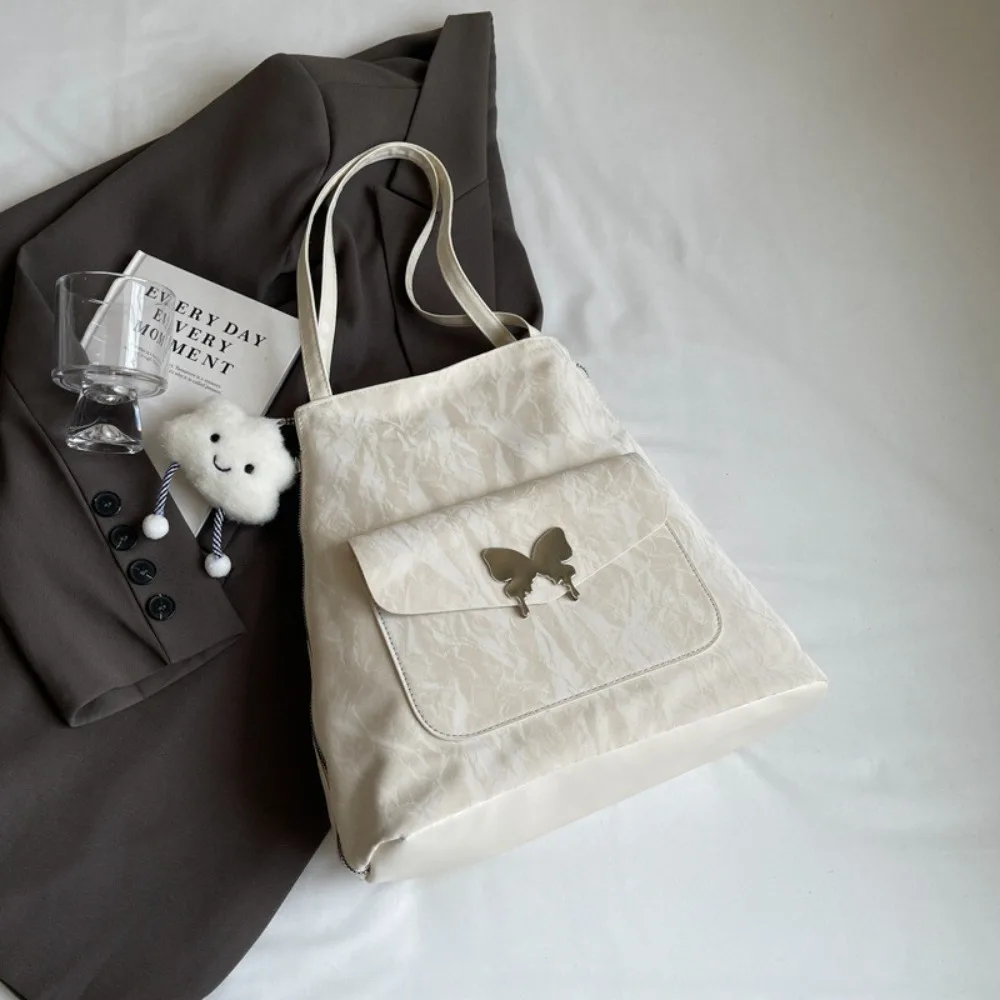 Повседневный большой вместительный рюкзак-тоут с бабочкой на молнии корейский