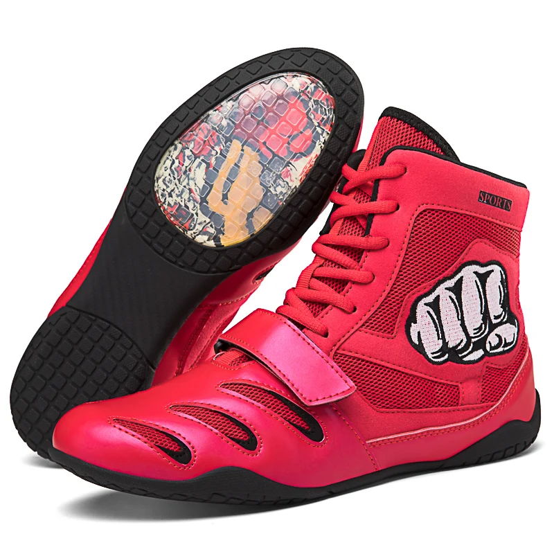 

Men Professional Boxing Shoes Wrestling Fighting Weightlift Shoes Breathable Non-Slip Training Fighting Boots Athletic Sneakers