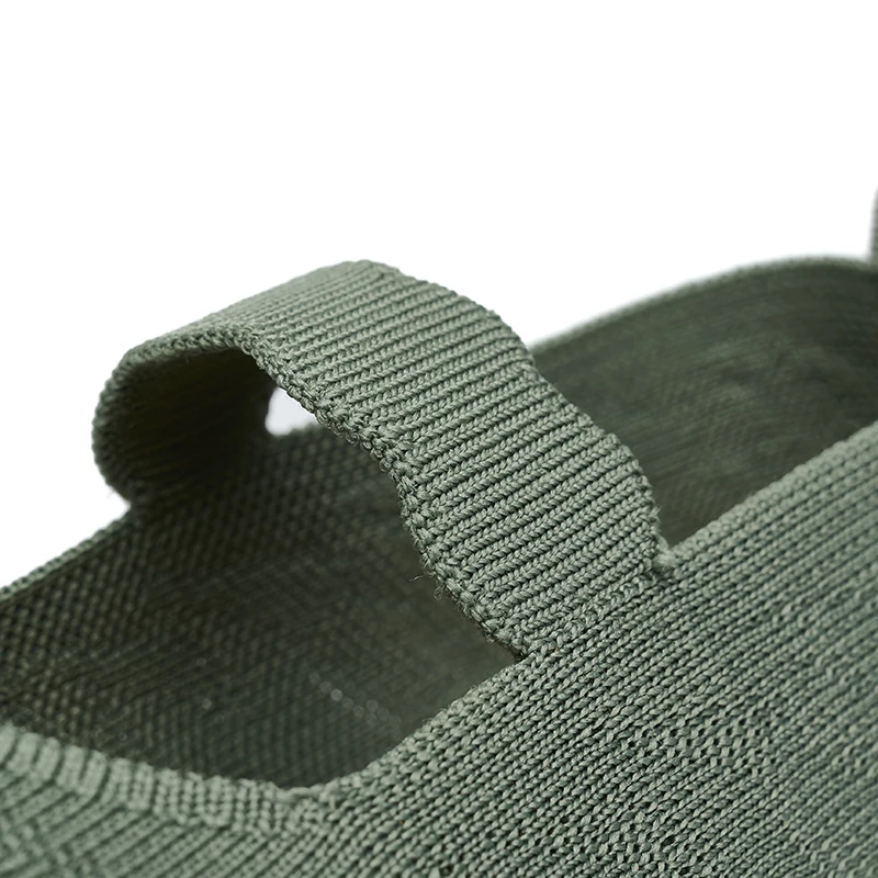 Туфли женские с острым носком однотонные вязаные без застежки дышащие балетки