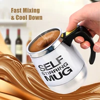 400ml automatic self stirring magnetic mug creative stainless steel coffee milk mixing cup blender lazy smart mixer thermal cup