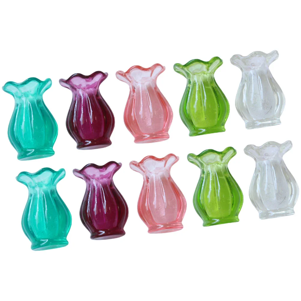 

Vase Vases Miniature Mini Furniture Single Model Accessories Micro Landscape Ornament Flowers Pots Toys Fine Mouth Decor Kid