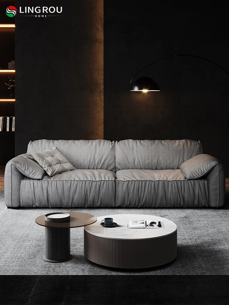

Elephant ears sofa Italian minimalist Nordic sofa down fabric designer living room furniture tofu blocks