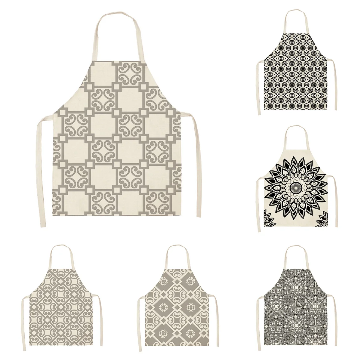 Кухонный Фартук для женщин и мужчин льняной водонепроницаемый в стиле бохо
