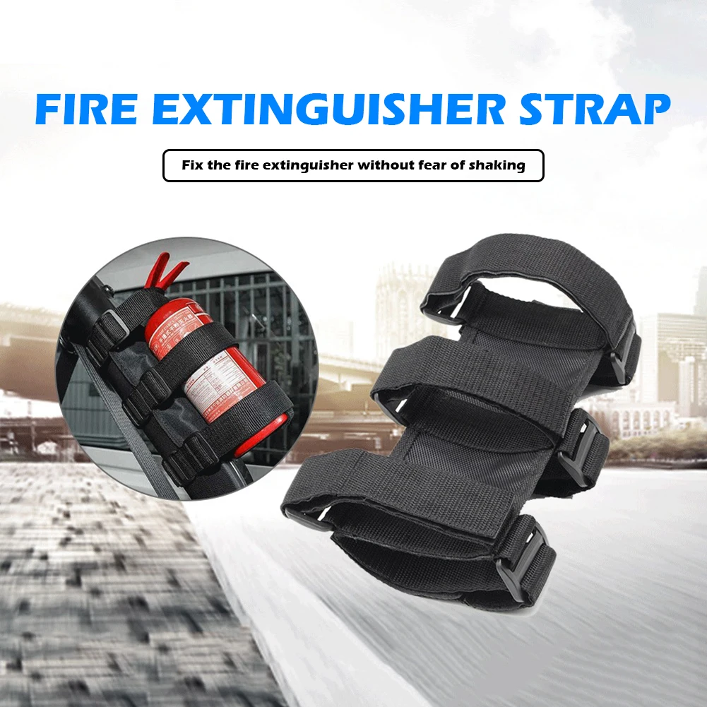 

Adjustable Roll Bar Fire Extinguisher Holder with Sufficient Durability and Toughness Fixing Belt for Jeep Wrangler