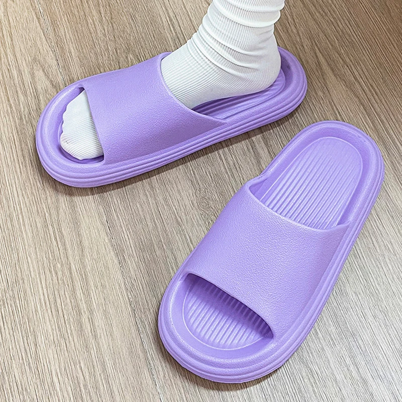 Thick Platform Bathroom Home Slippers Women Fashion Soft Sole EVA Indoor Slides Woman Sandals 2022 Summer Non-slip Flip Flops