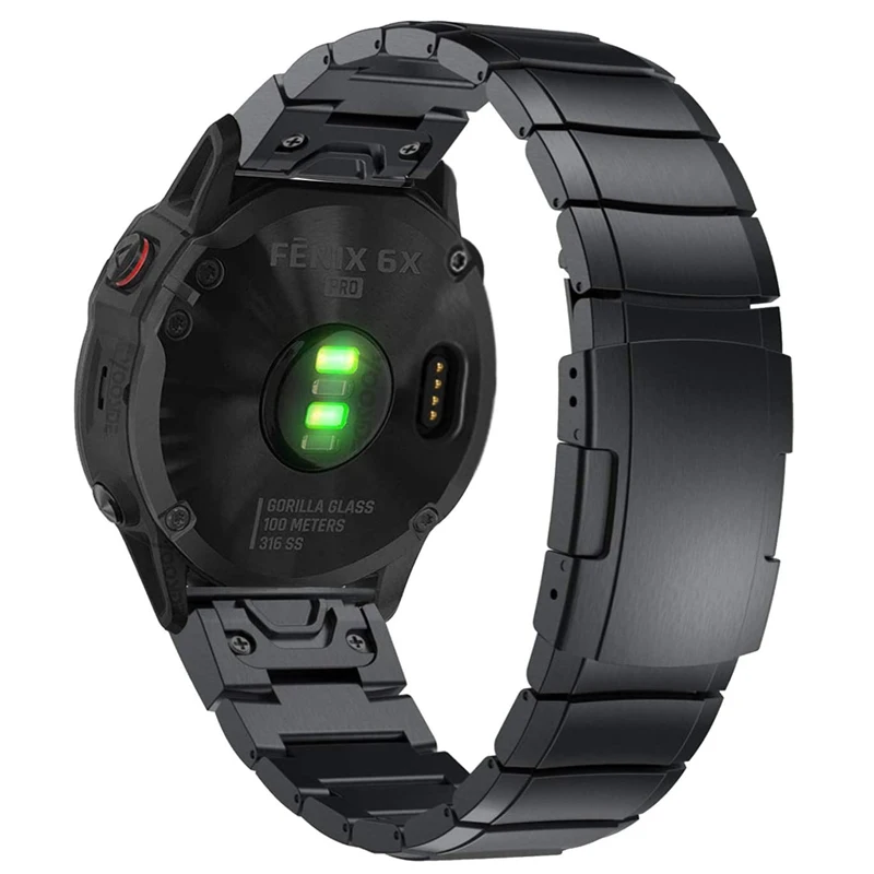 

26 22 20mm Watchband For Garmin Fenix 6X Pro 6 5 5X Plus 3HR STAINLESS STEEL Band Fenix6 Fenix5 Watch Quick Release Wrist Strap