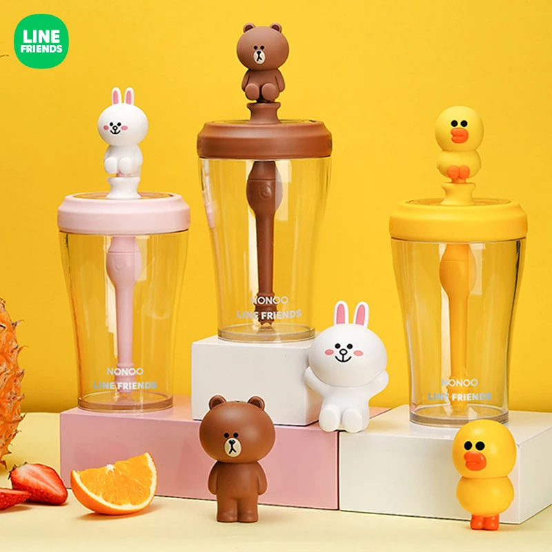 

Kawaii LINE FRIENDS Anime Hobby Brown Sally Cartoon Cute Straw Cup Outdoor Travel Portable Water Cup Gift for Girlfriend