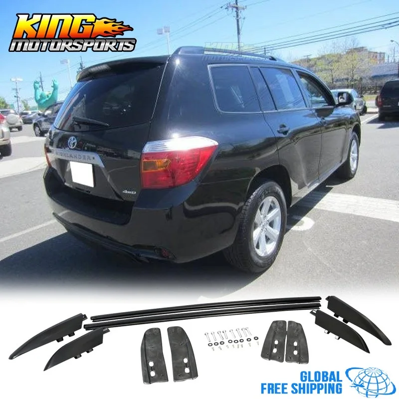

Подходит для 08-13 Toyota Highlander алюминиевый OE стиль Багажник На Крышу боковая рейка черный Глобальный Бесплатная доставка по всему миру