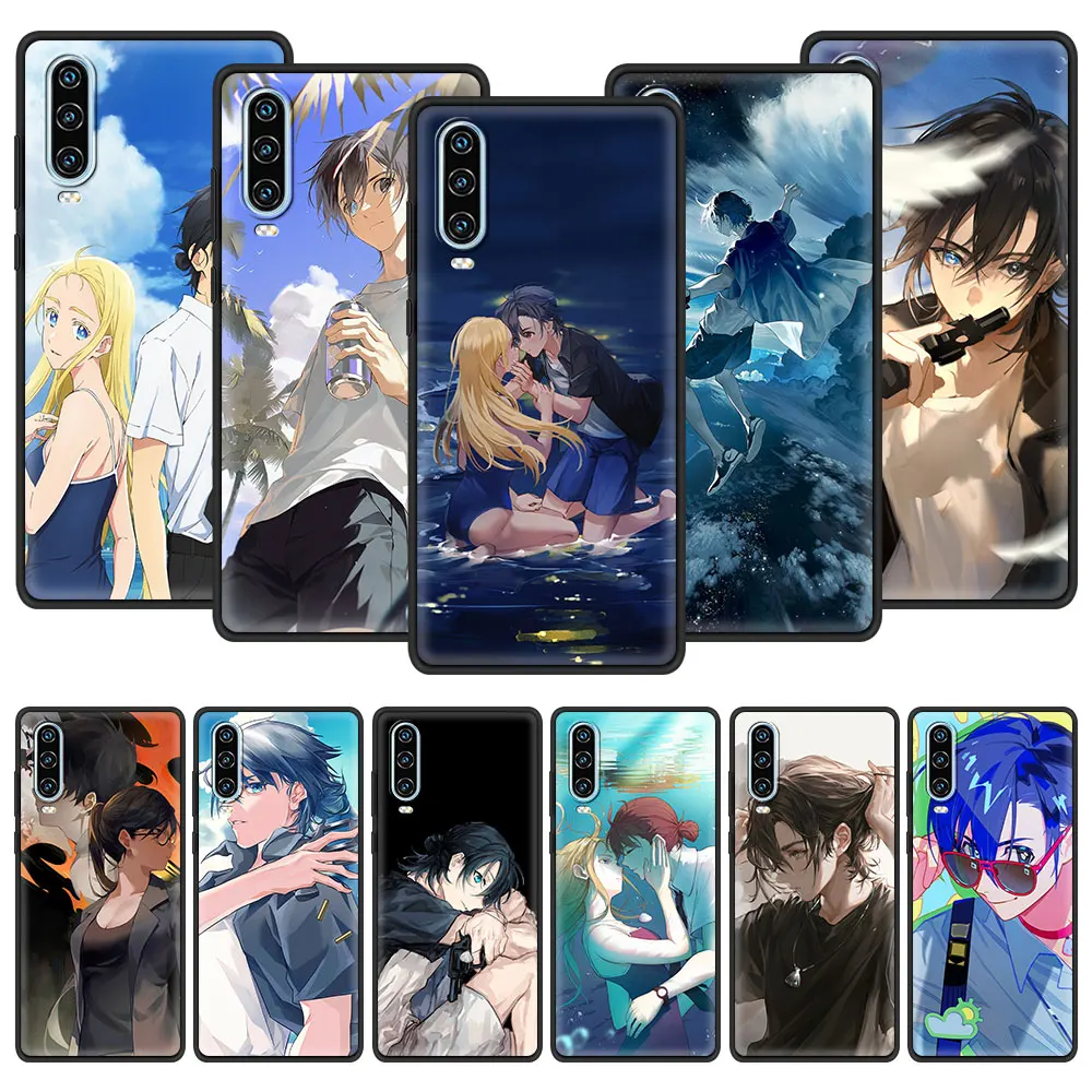 

Shinpei Ajiro Anime Soft Phone Case For Huawei P30 Lite P50 Pro P20 P40 Lite E P Smart Z 2021 Y6 Y7 Y9 2019 Y6p Y9s Y7a Cover