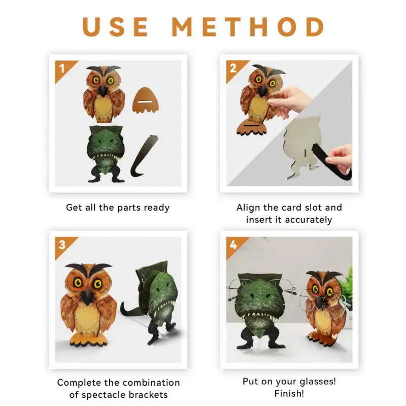 Распродажа деревянная подставка для очков в виде животных милая лисы органайзер