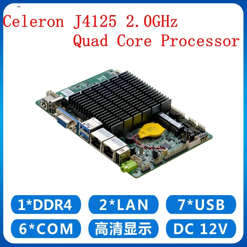 

3.5 Inch X86 Embedded Motherboard Celeron J4125/2.0GHz Quad Core Processor DDR4 Dual LAN 6*COM with LVDS VGA HDMI