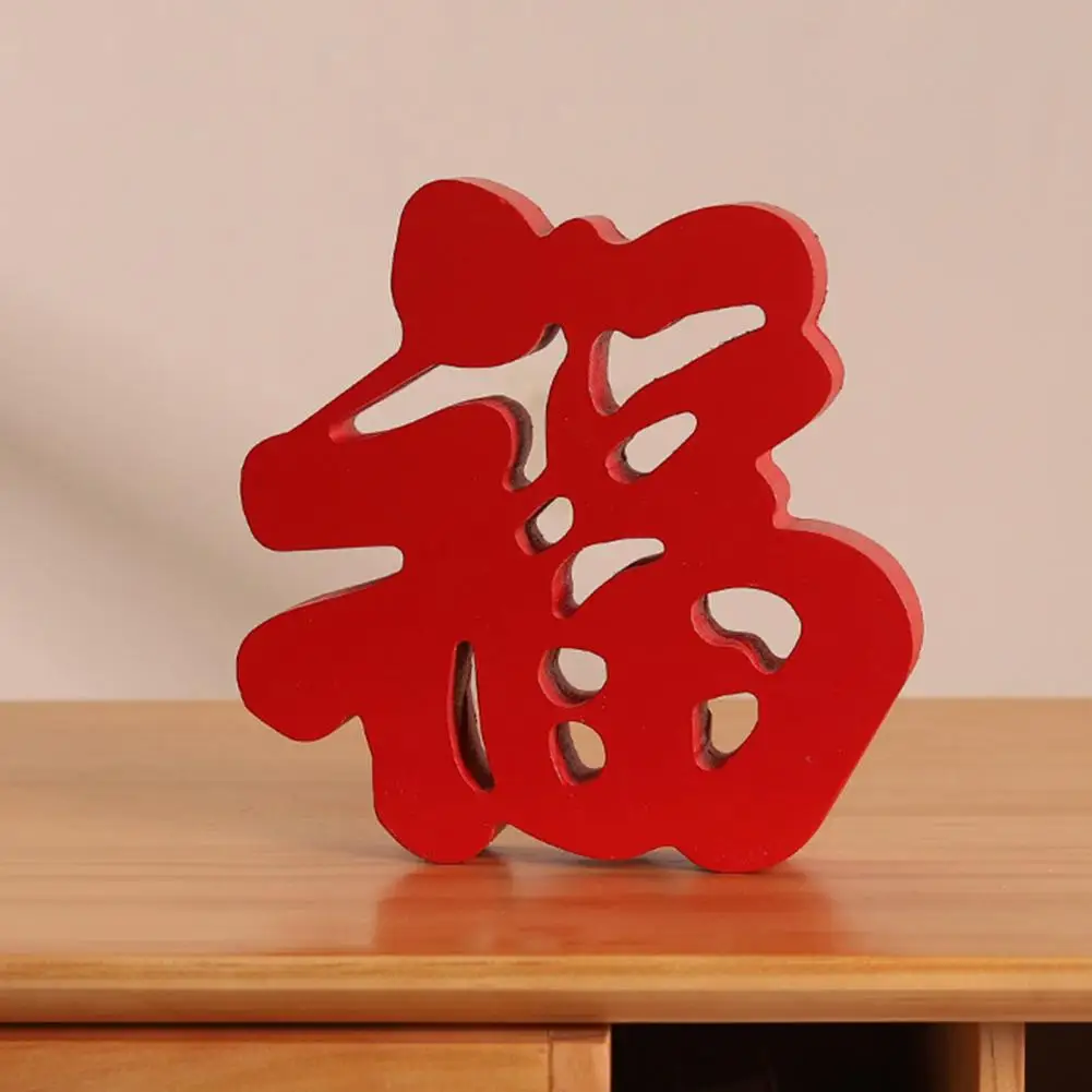 

Lucky Ornament Red Traditional Chinese Character Blessing Word Ornament for Home Spring Festival Decoration