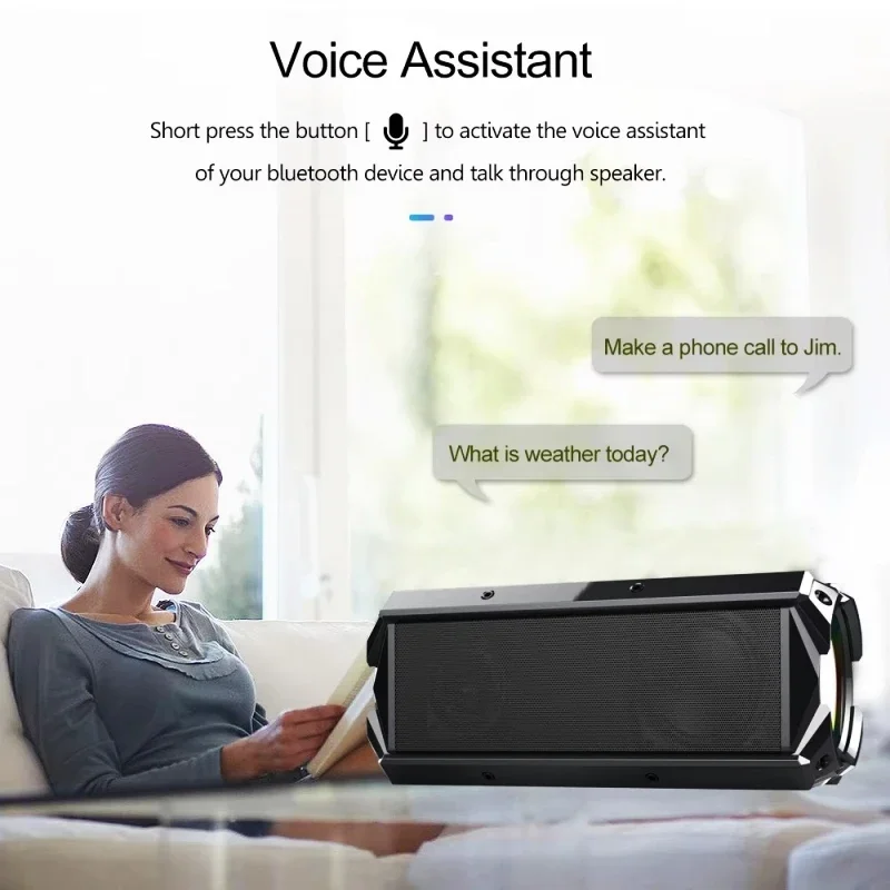 SODLK T200 Портативные Bluetooth-колонки 100 Вт Громкий стереозвук с басами IPX4