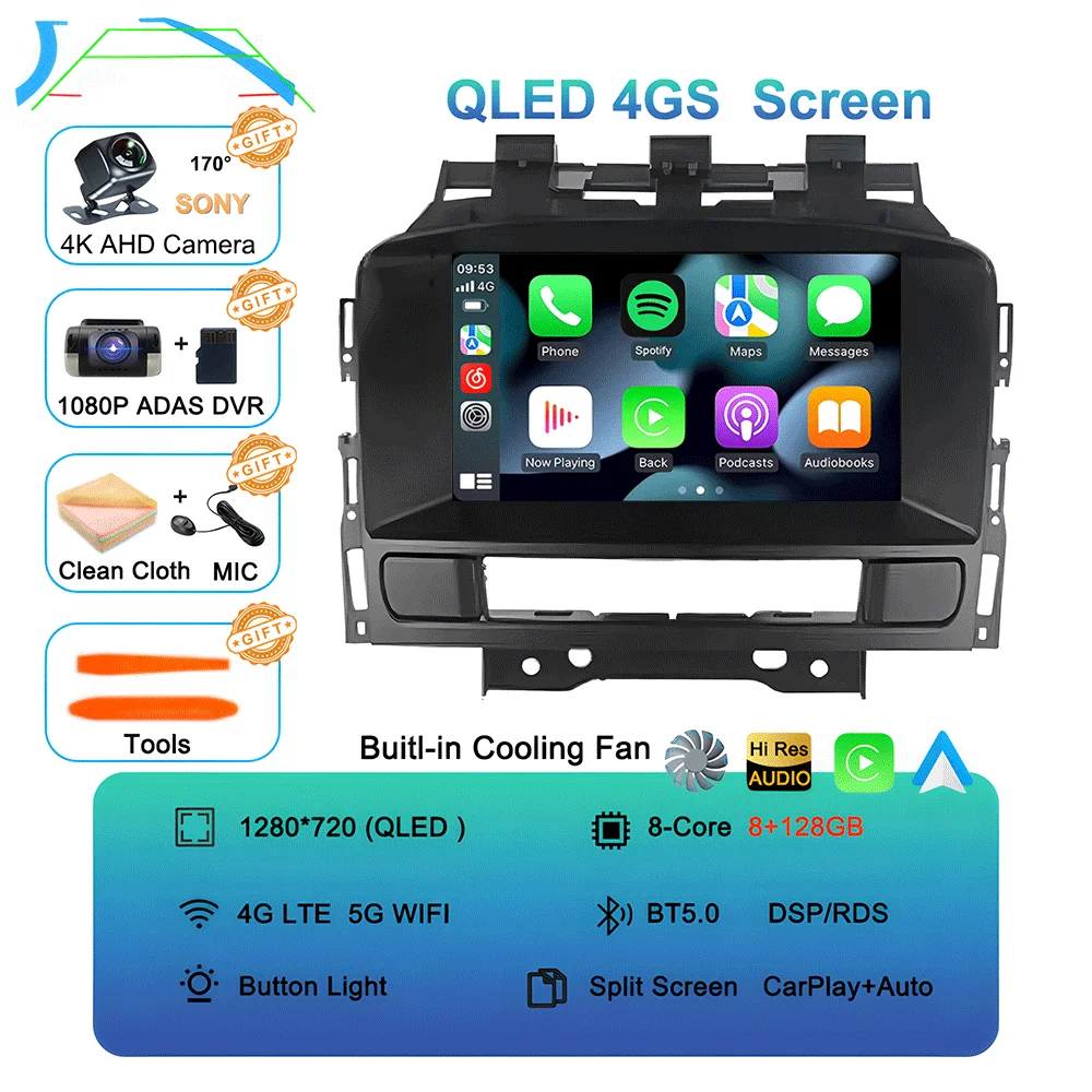 Автомобильный радиоприемник Android 15 для Buick Excelle GT XT Opel Astra J 2011 2012 2013 2014, беспроводной мультимедийный стереоплеер Carplay DSP