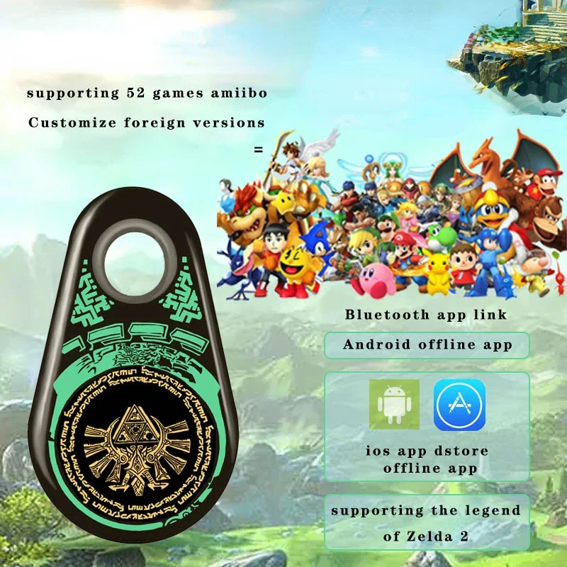 

Bluetooth Amiibo Hika Stone Theme Edition NFC Linked Card for Zelda Animals Forest Mario Fighting Series NS Games